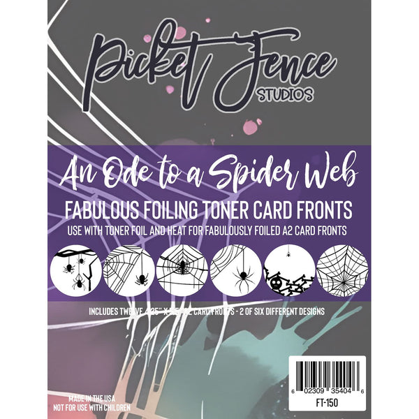 Fabulous Foiling Toner A2 Card Fronts - An Ode to a Spider Web