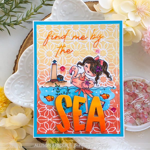 Dear Summer Loving Stamp with Coordinating Die Set