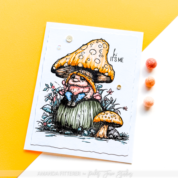 Friendly Fred the Gnome Stamp and Coordinating Die Set