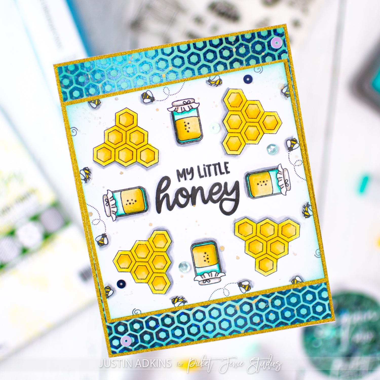 Fabulous Foiling Toner Card Fronts - A World of Bees