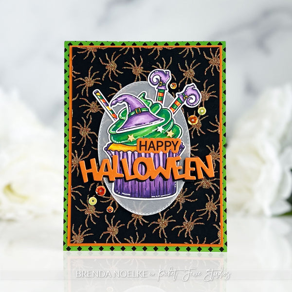 Fabulously Glossy A2 Card Fronts - Haunted Halloween Gingham