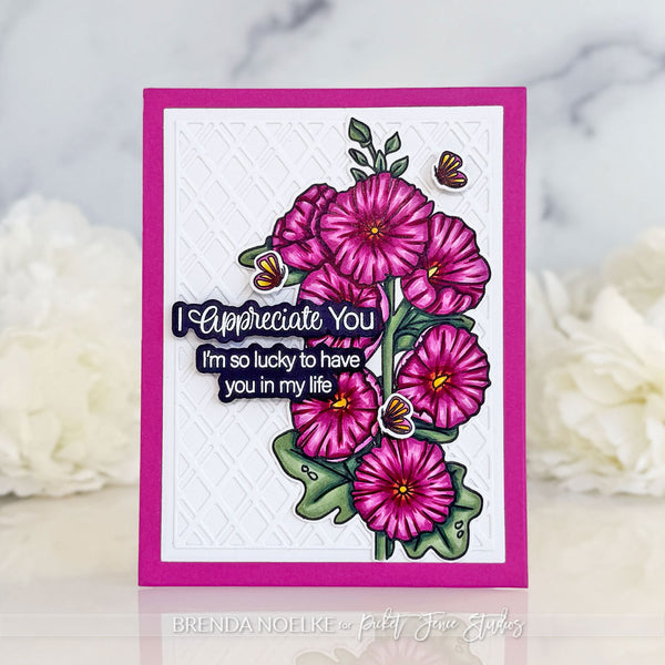 Hollyhocks in Bloom Coordinating Die Set (Kelly Taylor)