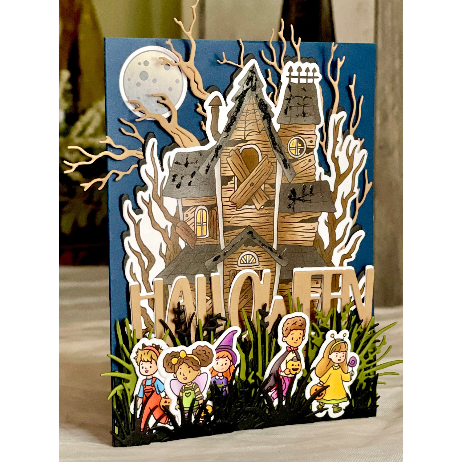 Colored Image Sheet - A Trick or Treating We will Go (Brown House)