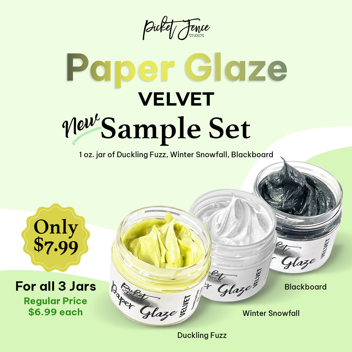 Paper Glaze VELVET Sampler Set