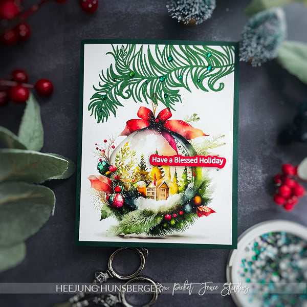 Fabulously Glossy A2 Card Fronts - A Watercolor Christmas