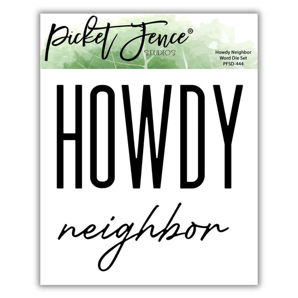 Howdy Neighbor Word Die Set