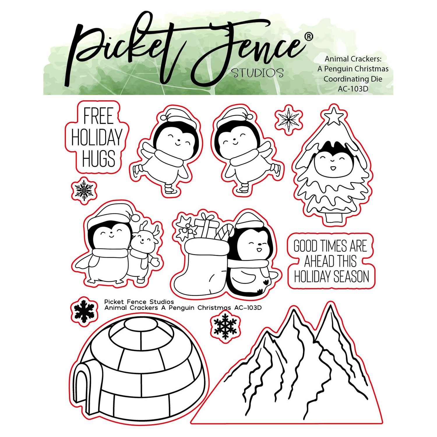 Animal Crackers: A Penguin Christmas with Coordinating Die Set