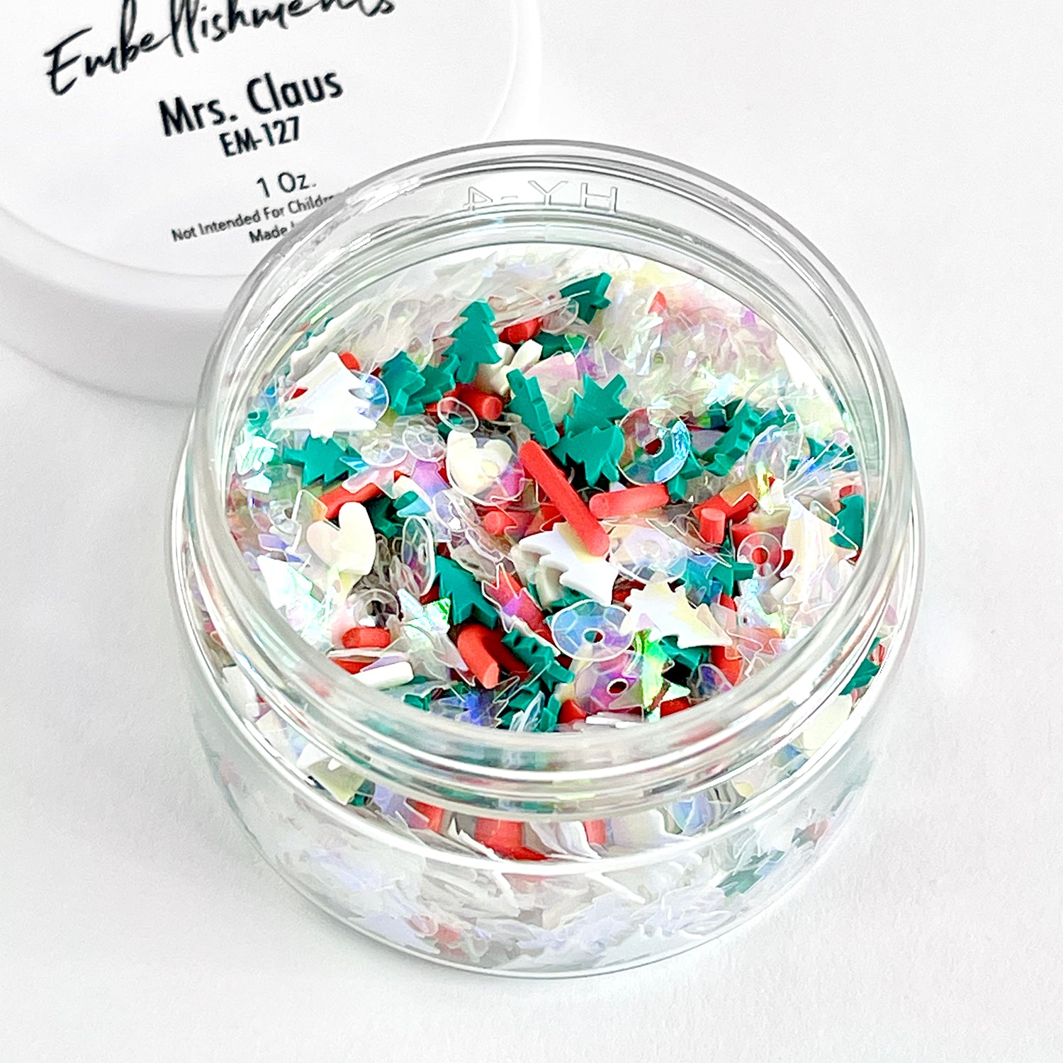 Embellishment Jar - Mrs. Claus