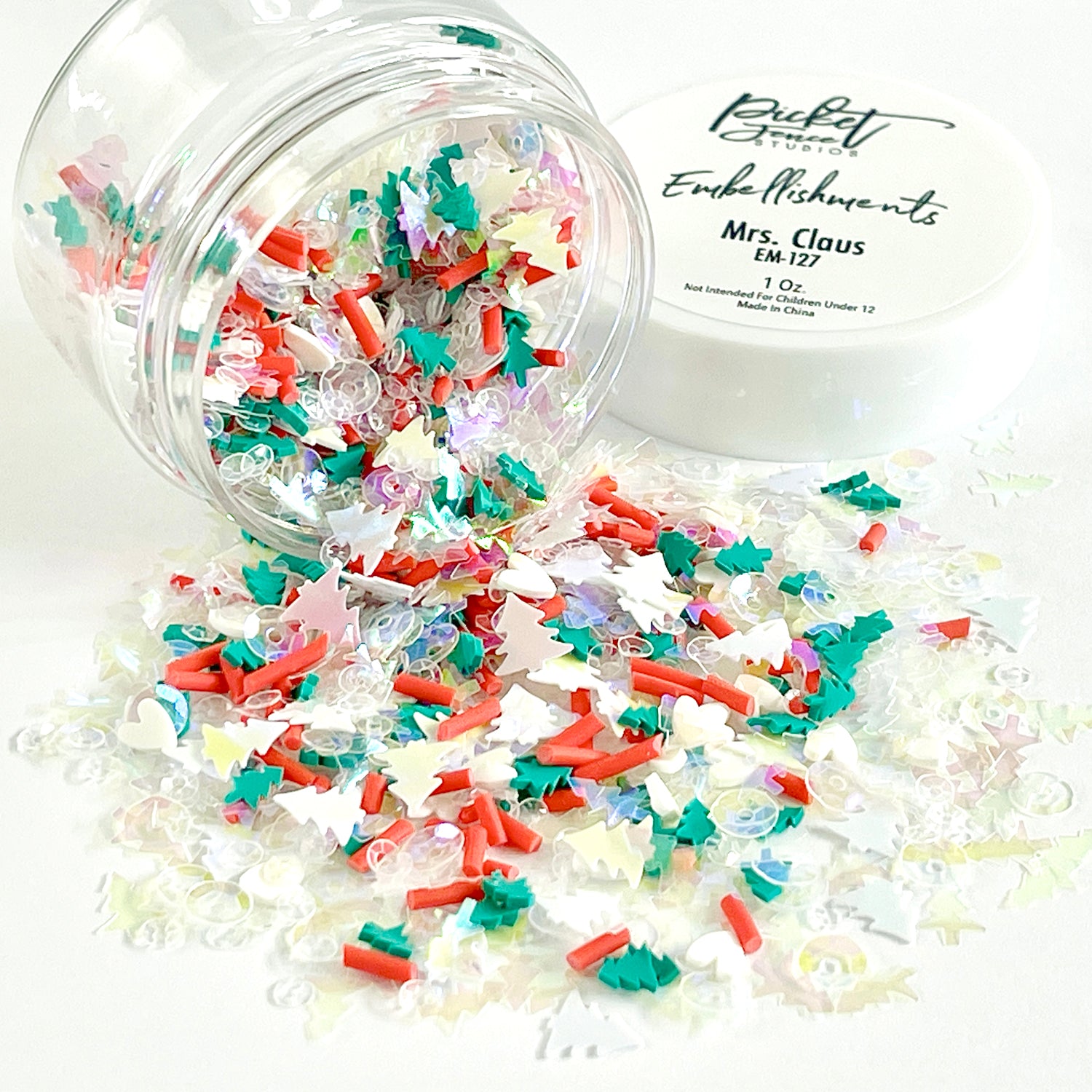 Embellishment Jar - Mrs. Claus