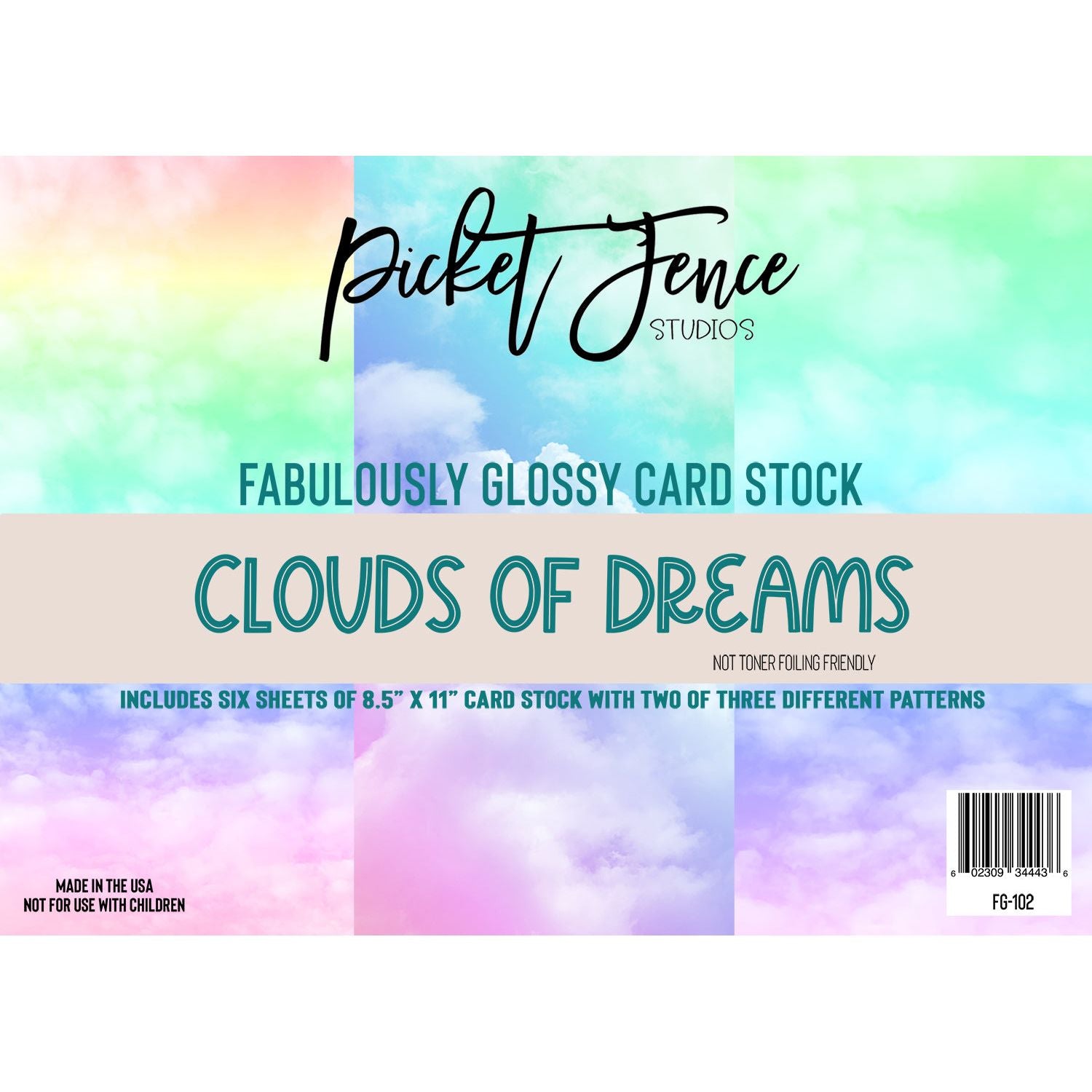 Fabulously Glossy 8.5" X 11" Card Stock - Clouds of Dreams