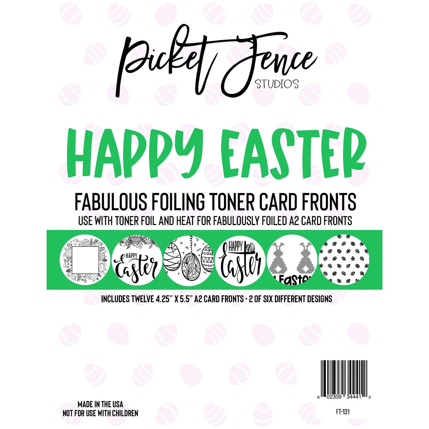 Fabulous Foiling Toner Card Fronts - Happy Easter
