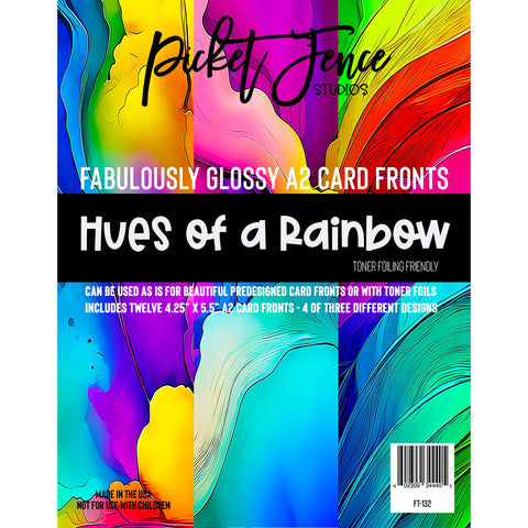 Fabulously Glossy A2 Card Fronts - Hues of a Rainbow