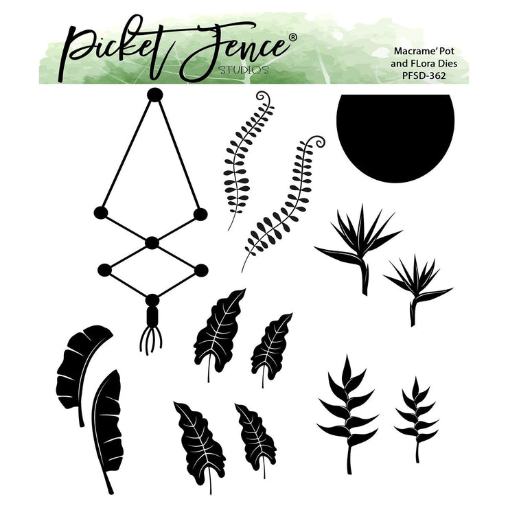 Macrame' Pot and Flora Dies Macrame' Pot and Flora Dies