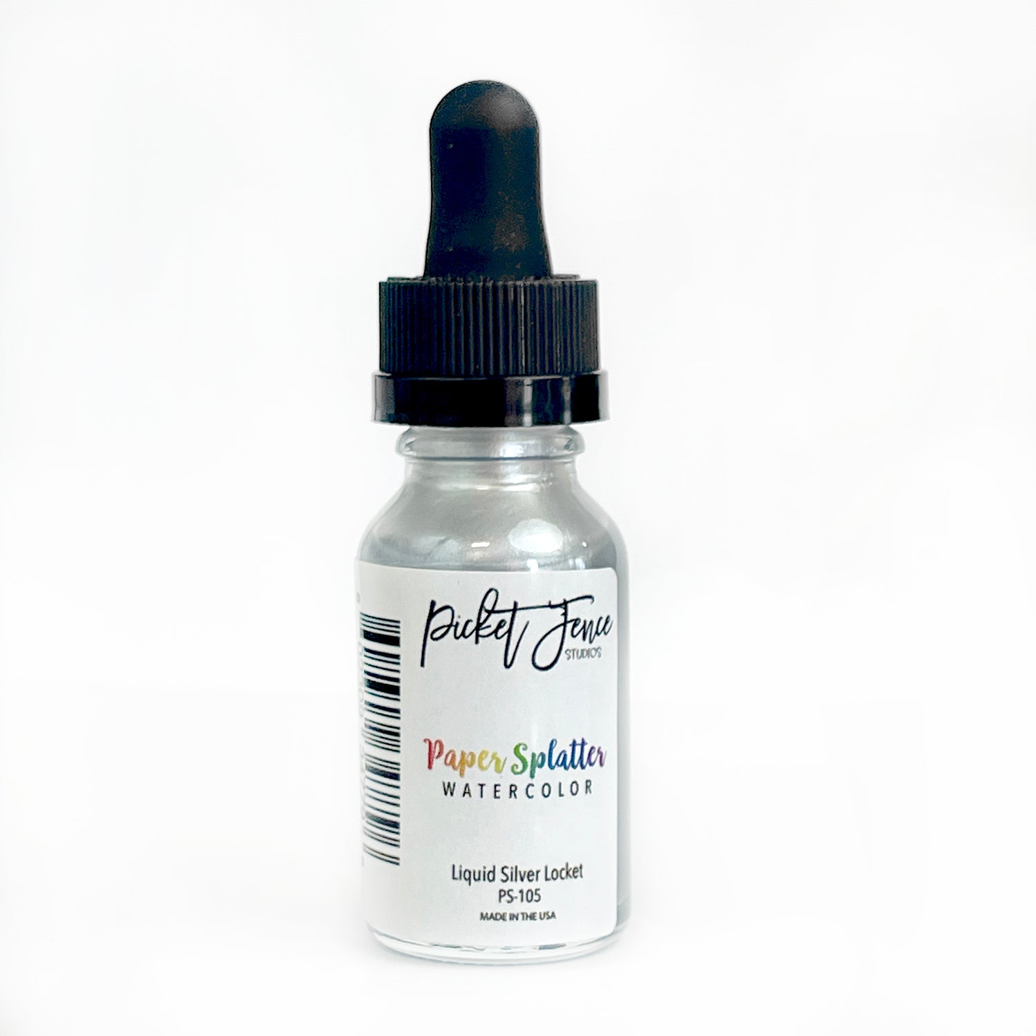 Paper Splatter - Liquid Silver Locket