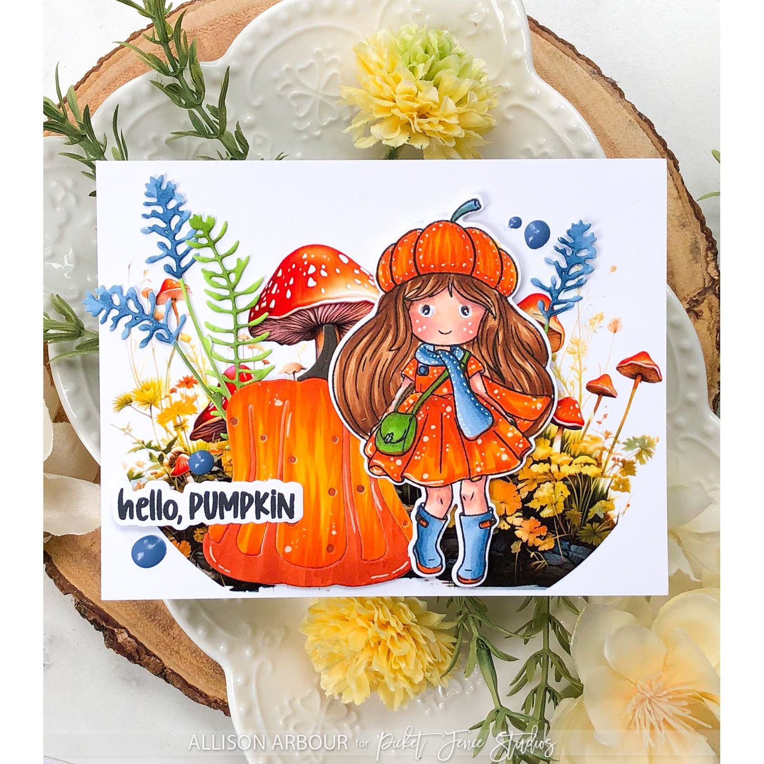 Layering Flora: Pretty Pumpkin Die