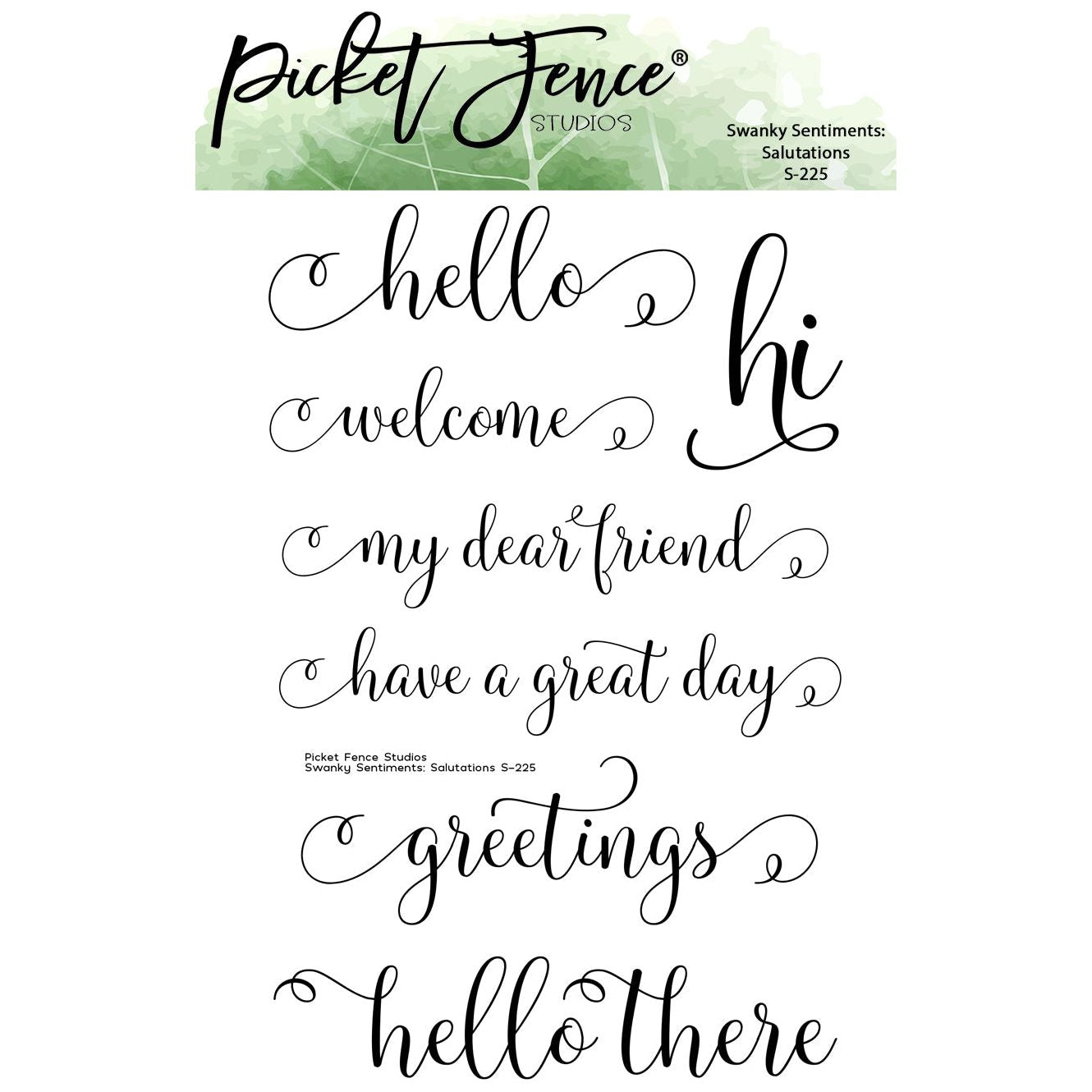 Swanky Sentiments: Salutations with Coordinating Die – Picket Fence Studios