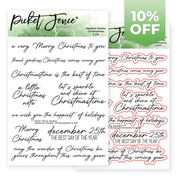 BUY ALL: SEPTEMBER 2024 Signature Quotes: Christmastime Stamp and Die Bundle