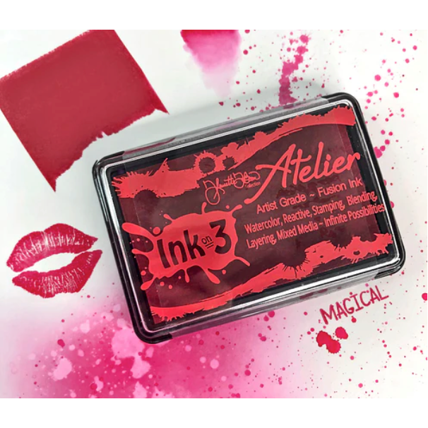 Marilyn Red: Ink on 3 Atelier Fusion Ink Bundle