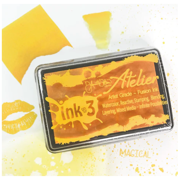 Bee Sting Yellow: Ink on 3 Atelier Fusion Ink Bundle