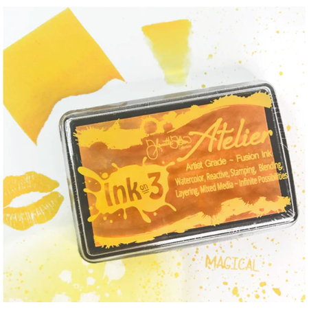 Bee Sting Yellow: Ink on 3 Atelier Fusion Ink Bundle