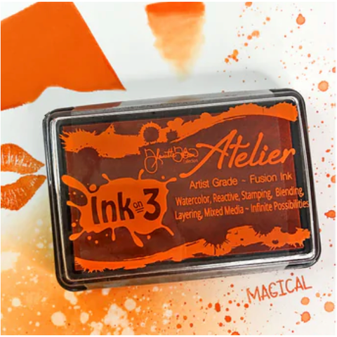 Marigold Orange: Ink on 3 Atelier Fusion Ink Bundle