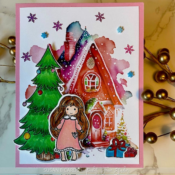 Fabulously Glossy A2 Card Fronts - A Gingerbread Christmas