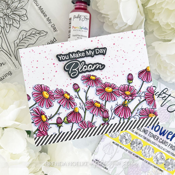 Fabulous Foiling Toner A2 Card Fronts - Wildflowers