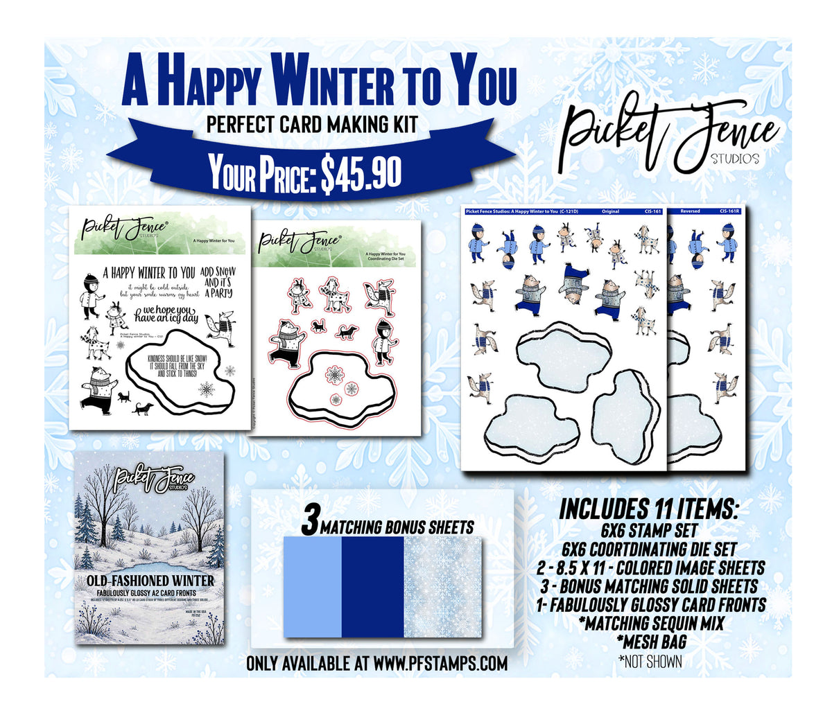 Perfect Card Making Kit: A Happy Winter to You