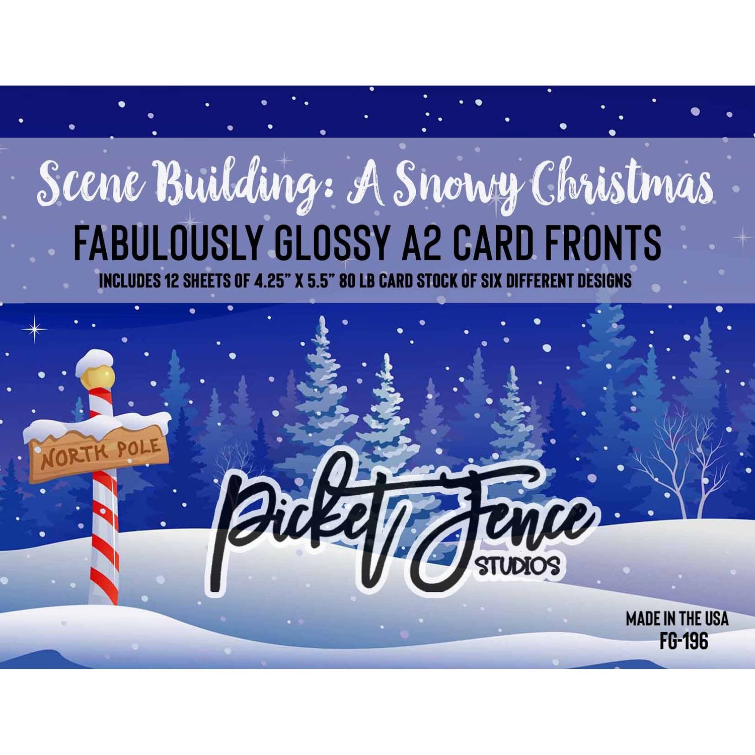 Fabulously Glossy A2 Card Fronts - Scene Building: Snowy Christmas