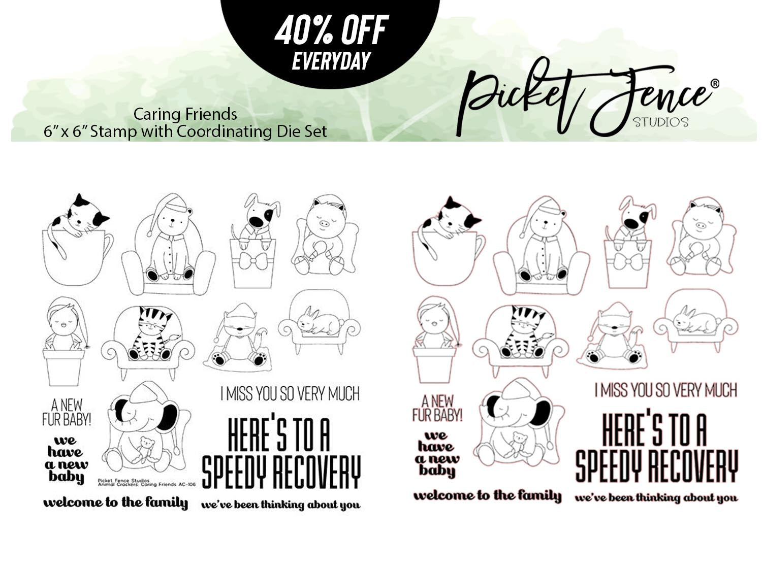 Animal Crackers: Caring Friends with Coordinating Die Set