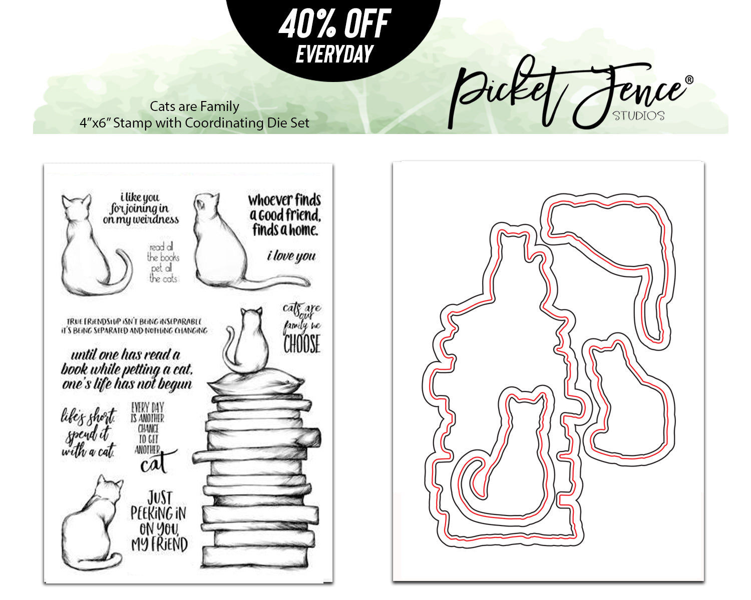 Cats are Family with Coordinating Die Set