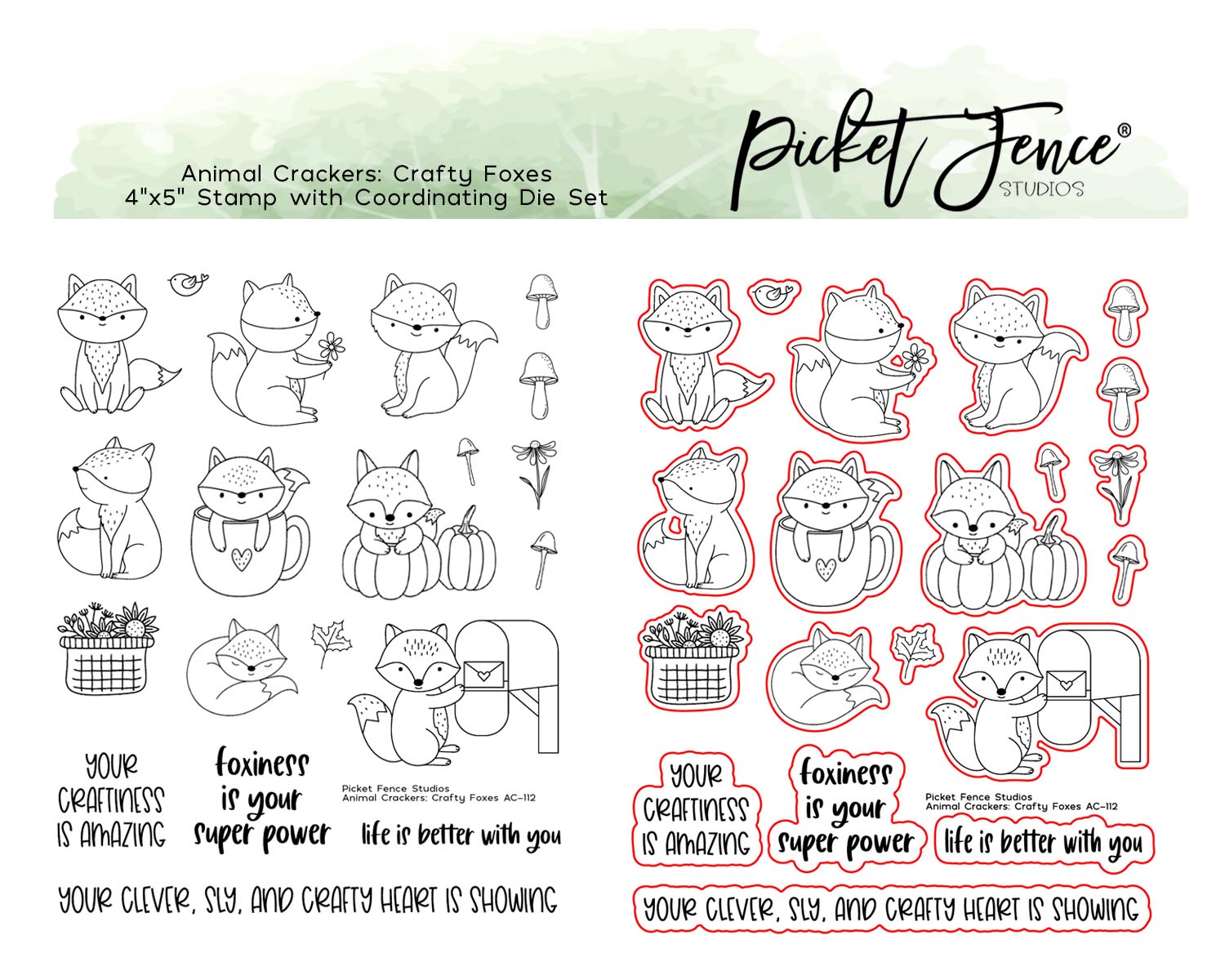 Animal Crackers: Crafty Foxes with Coordinating Die