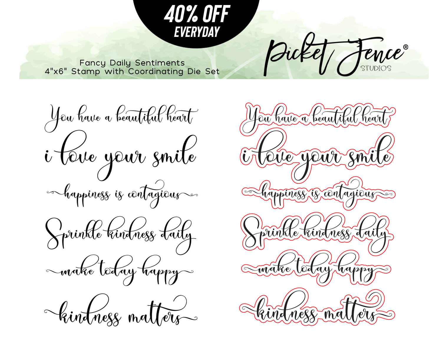 Fancy Daily Sentiments with Coordinating Die Set