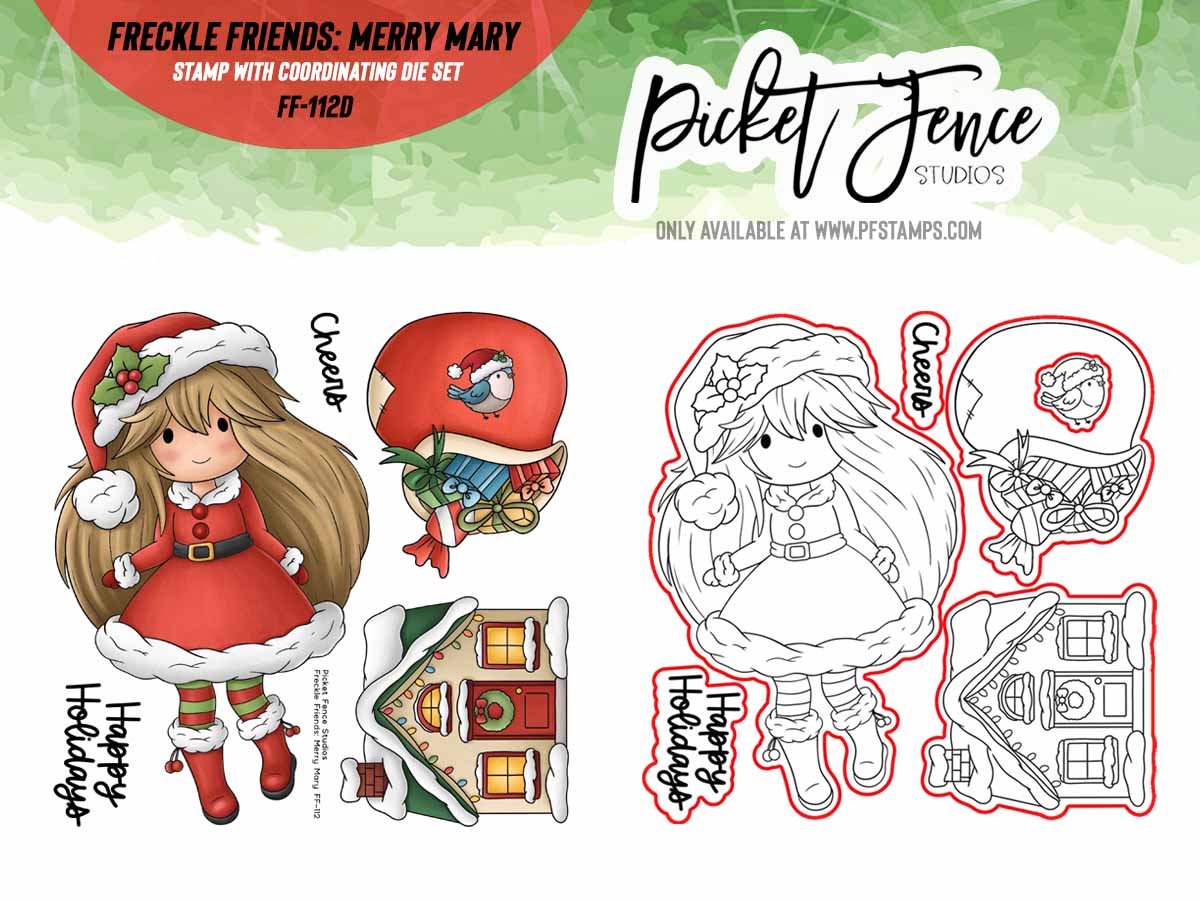 Freckle Friends: Merry Mary - Stamp with Coordinating Die Set