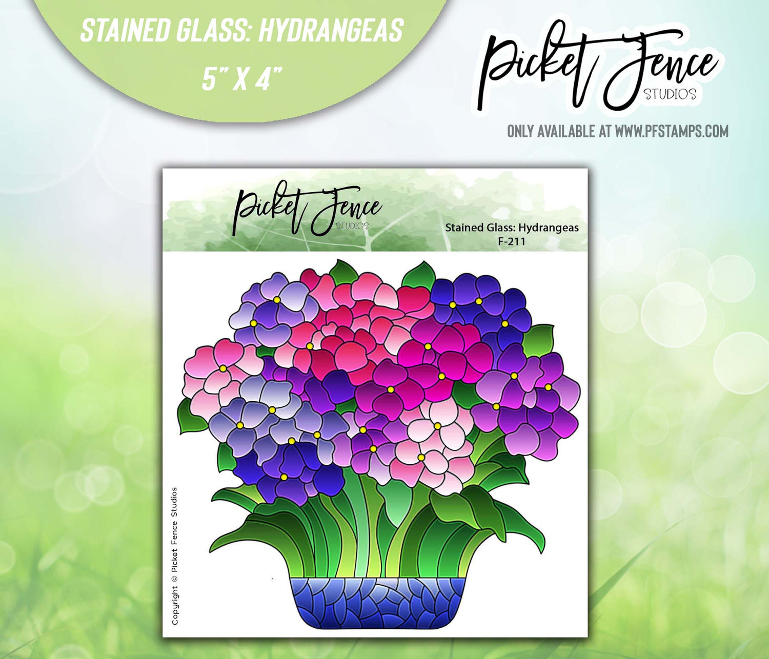 Stained Glass: Hydrangeas