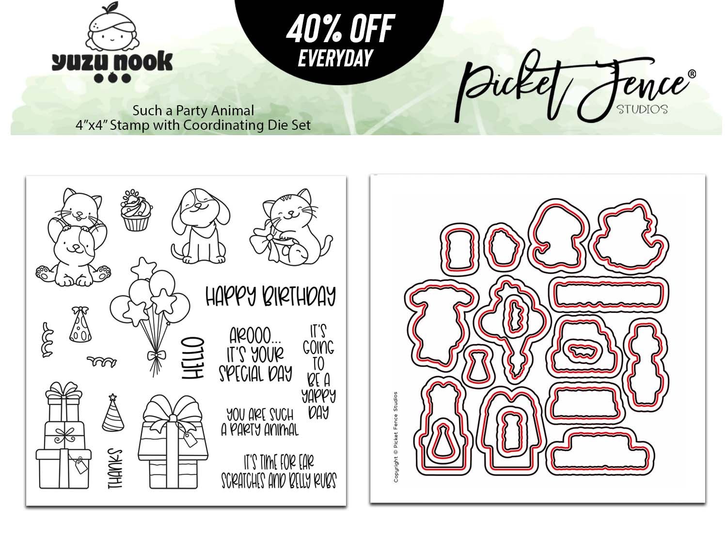 Such a Party Animal with Coordinating Die Set  (Yuzu Nook)