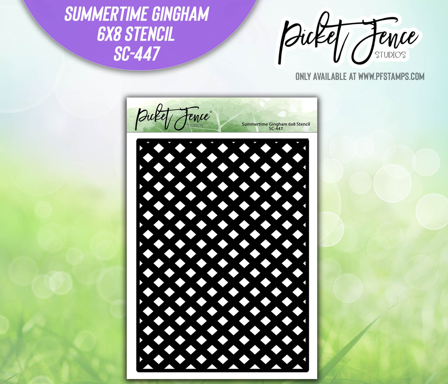 Summertime Gingham 6x8 Stencil