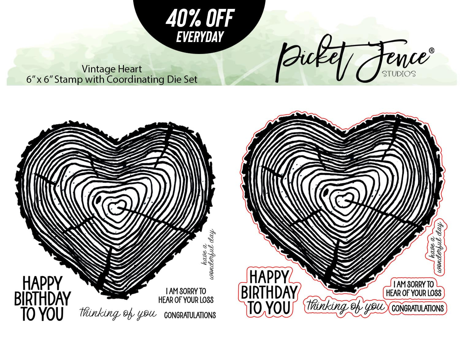 Vintage Heart with Coordinating Die Set