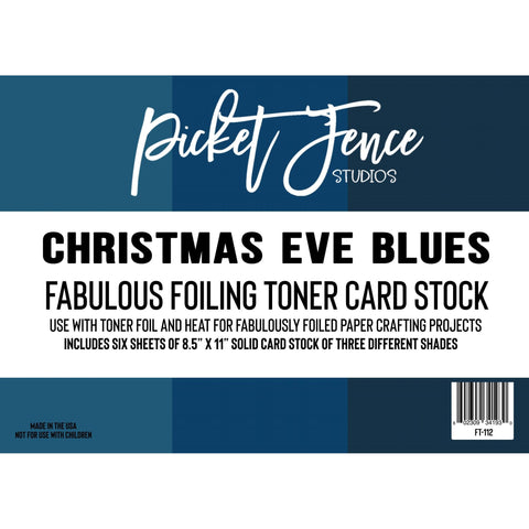 Fabulous Foiling Toner Card Stock - Christmas Eve Blues