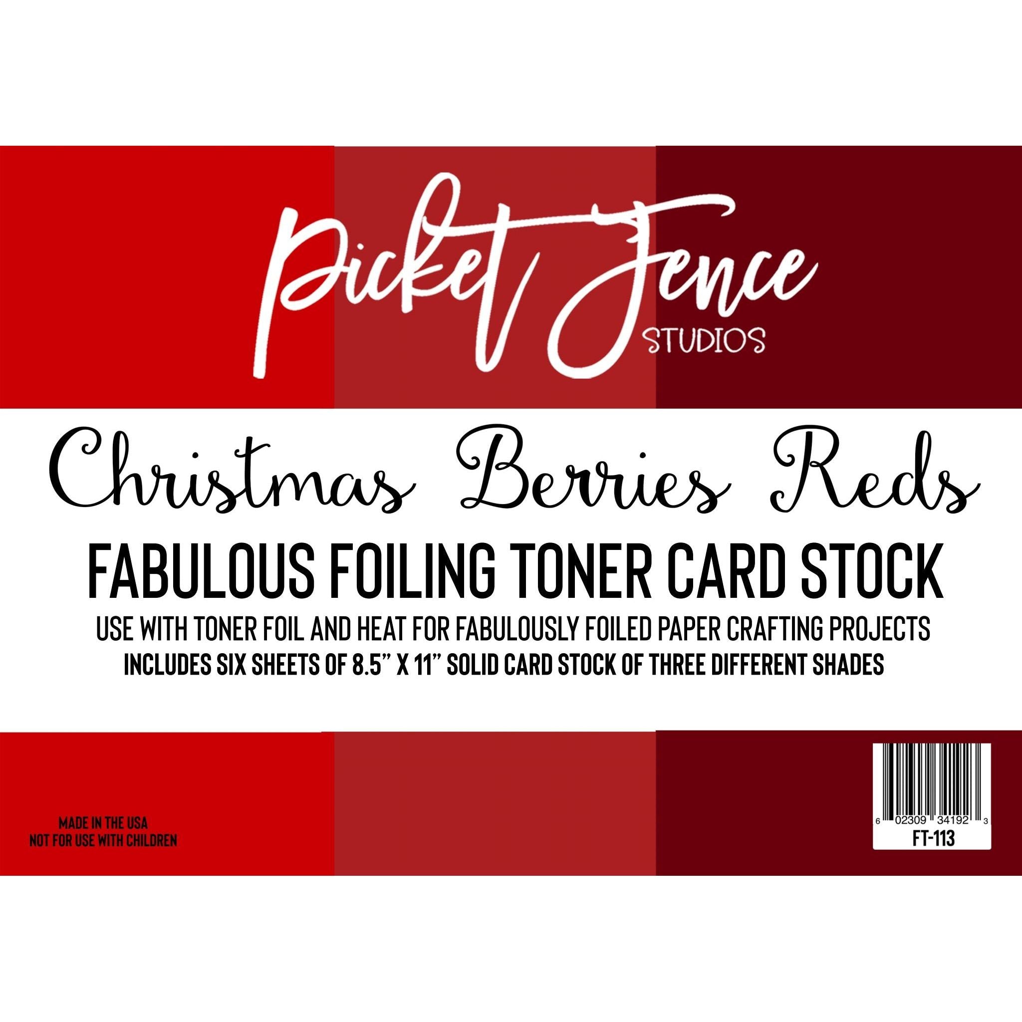 Fabulous Foiling Toner Card Stock - Christmas Berries Reds