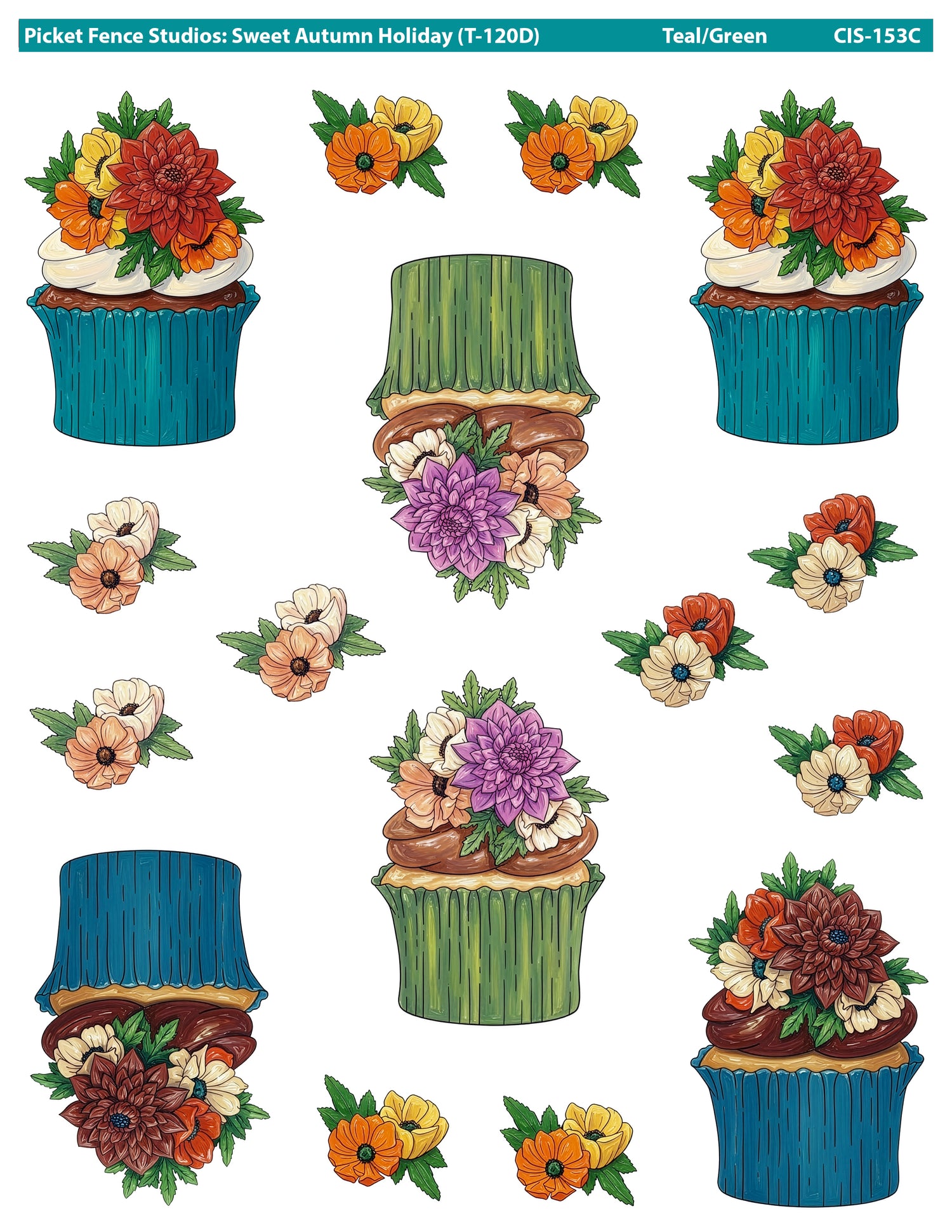Colored Image Sheet: Sweet Autumn Holiday (Teal/Green)