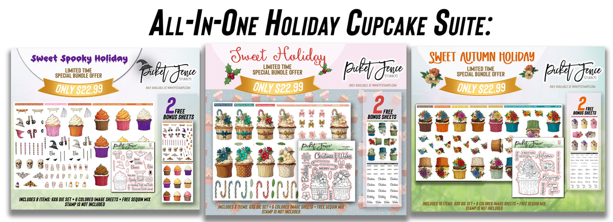 Special Bundle Offer: All-In-One Holiday Cupcake Suite Lite (Three Bundles Included)