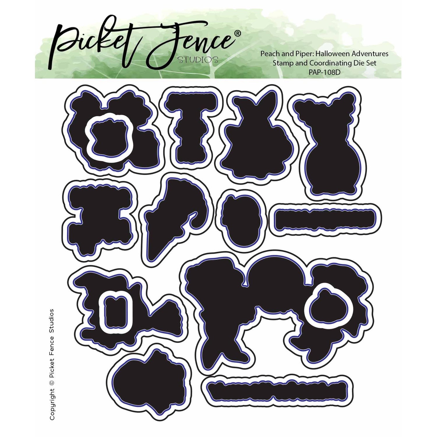Peach and Piper: Halloween Adventures - Stamp and Coordinating Die Set