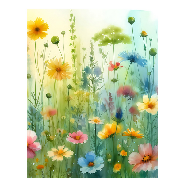 Fabulously Glossy A2 Card Fronts - Field of Wildflowers