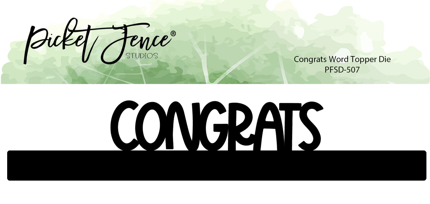 Congrats Word Topper Die