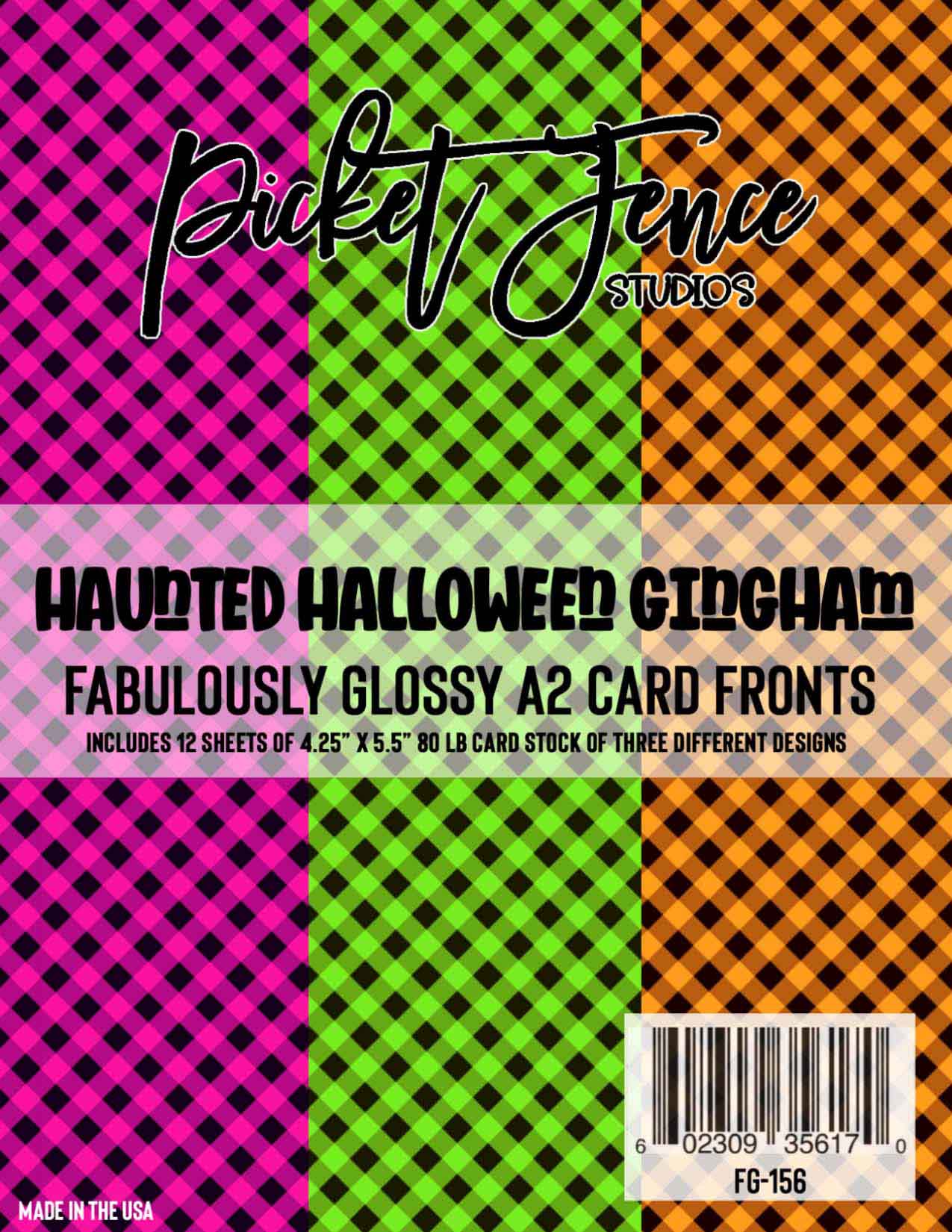 Fabulously A2 Glossy Card Fronts: Halloween Gingham