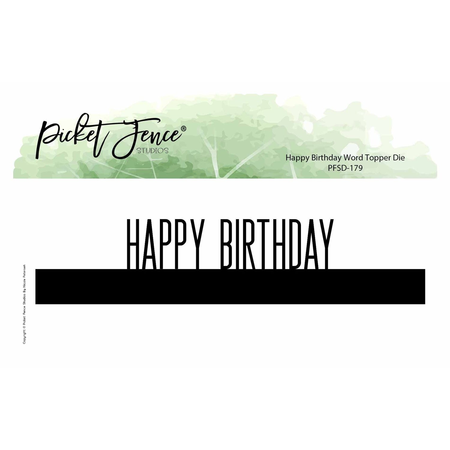 Happy Birthday Word Topper Die