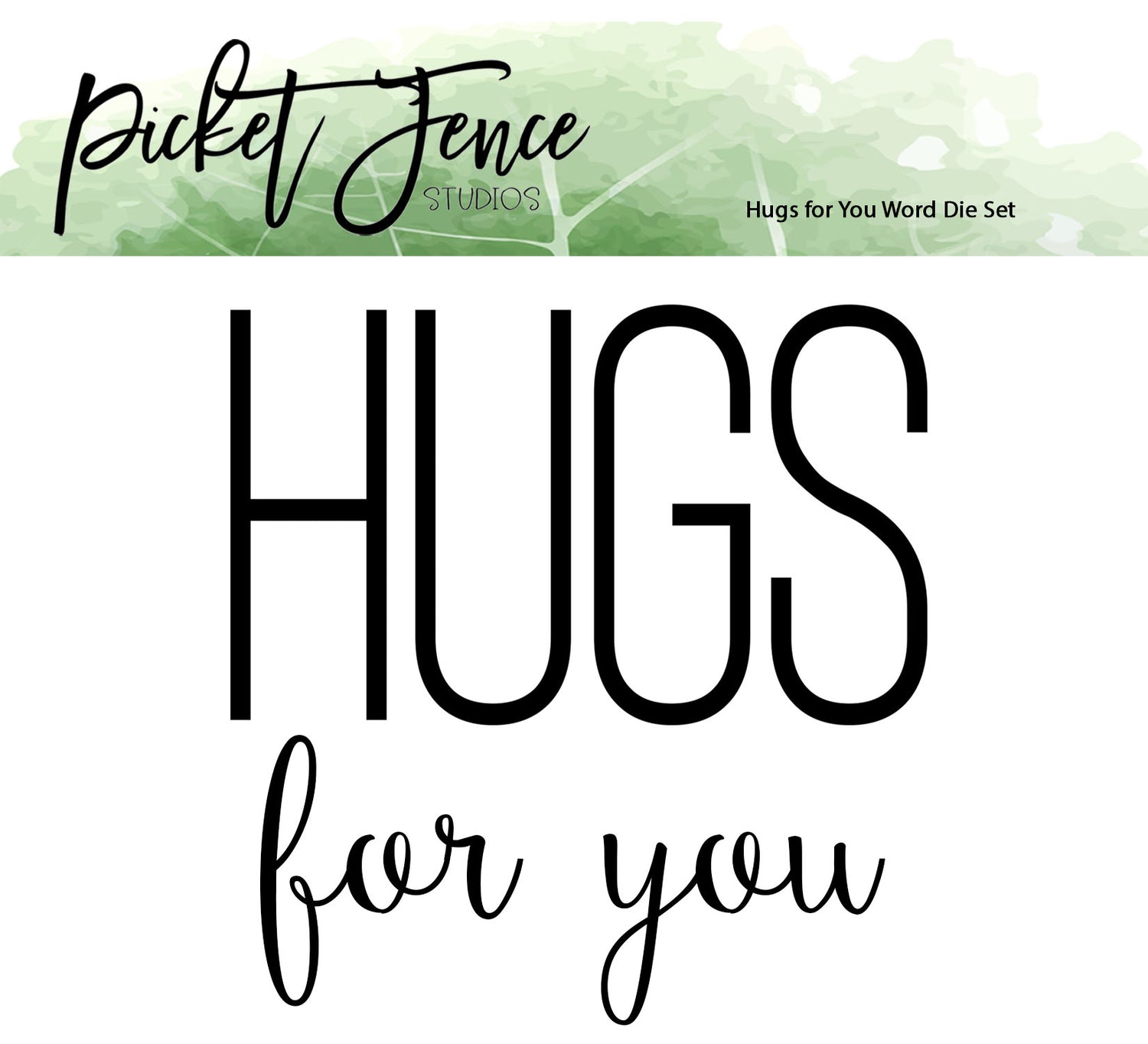 Hugs for You Word Die Set