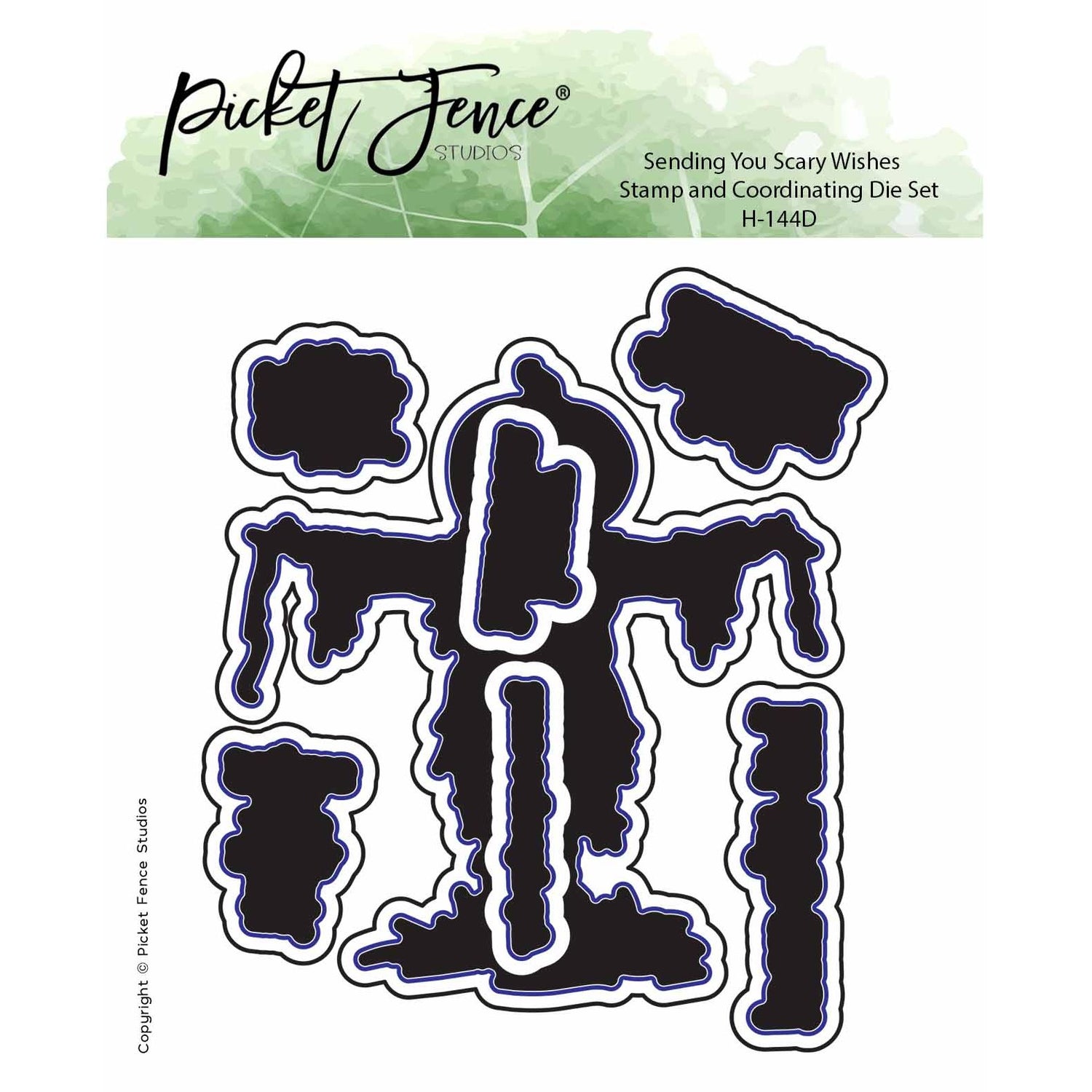 Sending You Scary Wishes - Stamp and Coordinating Die Set with Colored Image Sheet