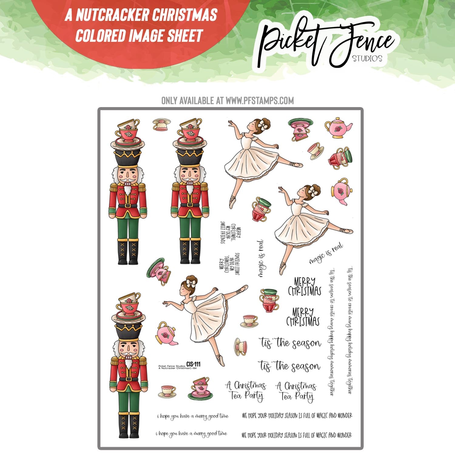 A Nutcracker Christmas Colored Image Sheet